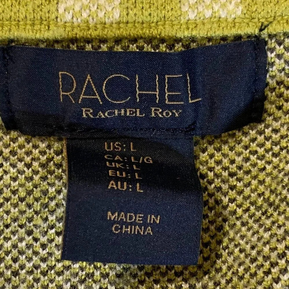 Rachel Roy Women's Plaid Check Rayon 3 Button Long Sleeve Jacket Size L - Picture 6 of 13